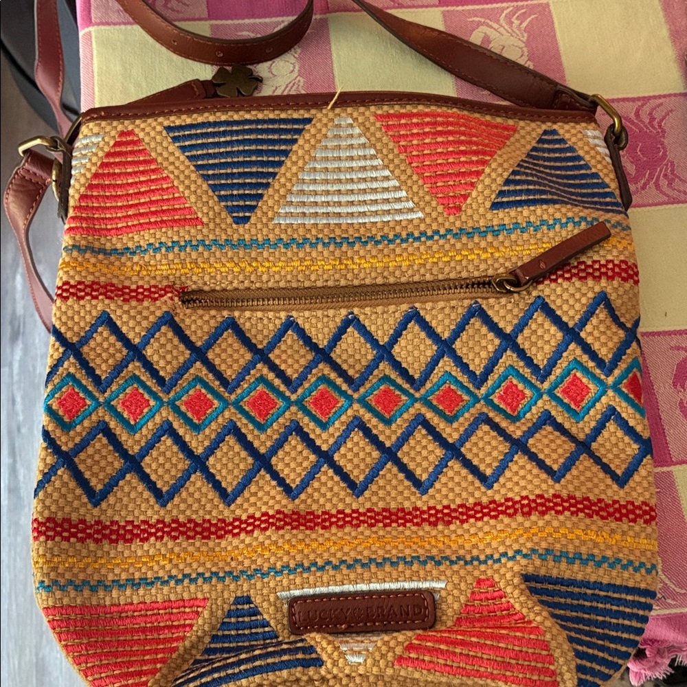 Lucky Brand Multicolor Geometric Crossbody Bag